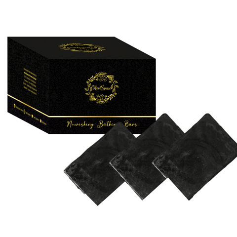 HerbSpace Charcoal Bathing Bar - (Pack of 3)